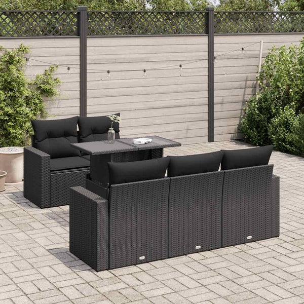 Sofasæt Til Haven 6 Dele Med Hynder Polyrattan