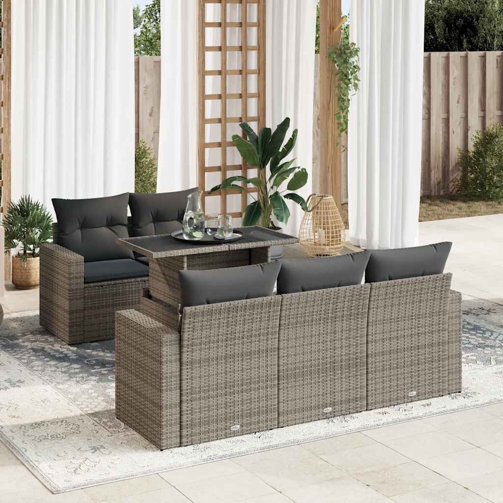Sofasæt Til Haven 6 Dele Med Hynder Polyrattan