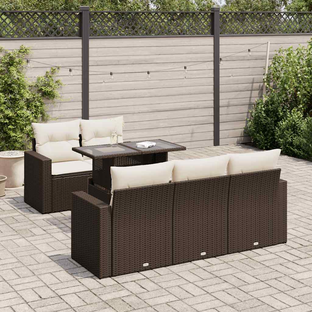 Sofasæt Til Haven 6 Dele Med Hynder Polyrattan