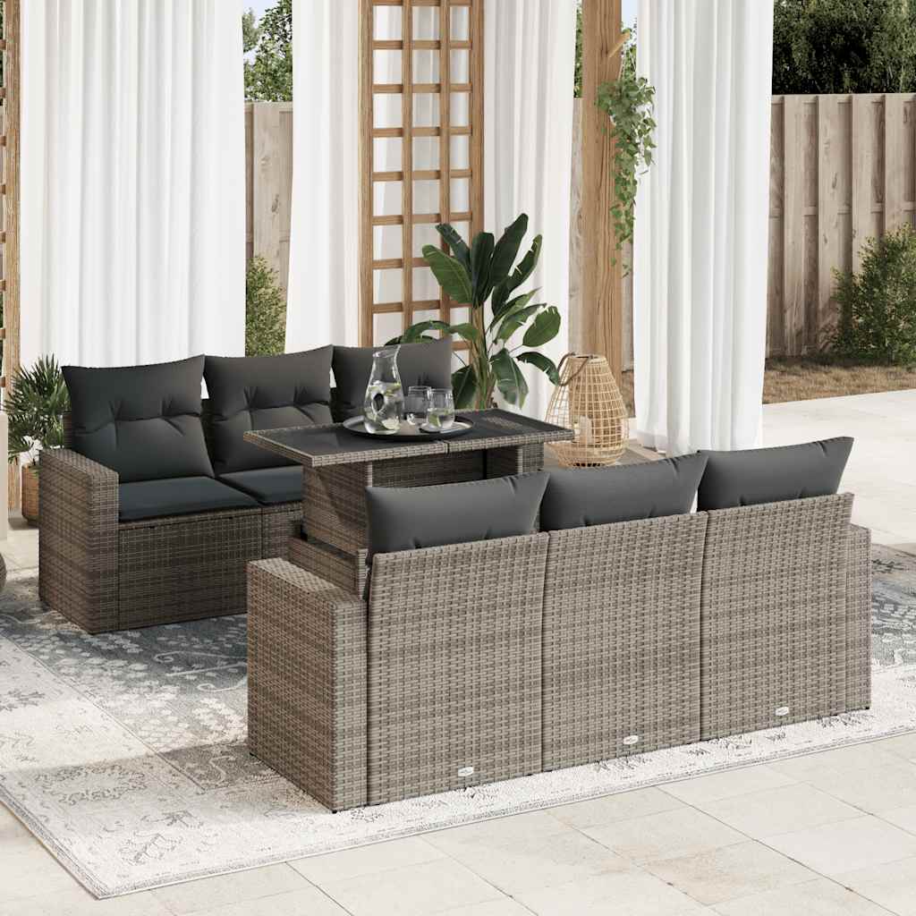Sofasæt Til Haven 7 Dele Med Hynder Polyrattan