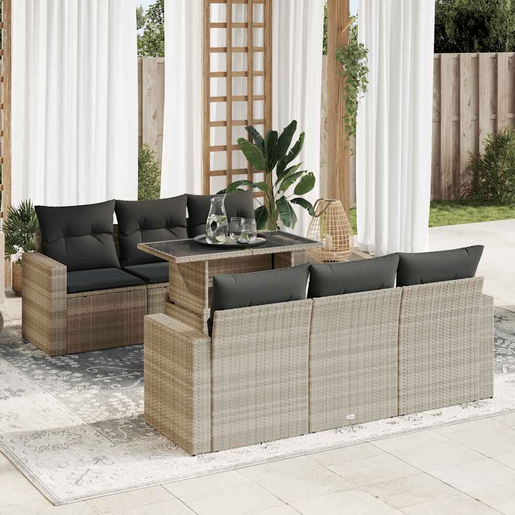 Sofasæt Til Haven 7 Dele Med Hynder Polyrattan