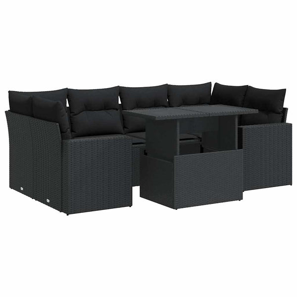Sofasæt Til Haven 7 Dele Med Hynder Polyrattan
