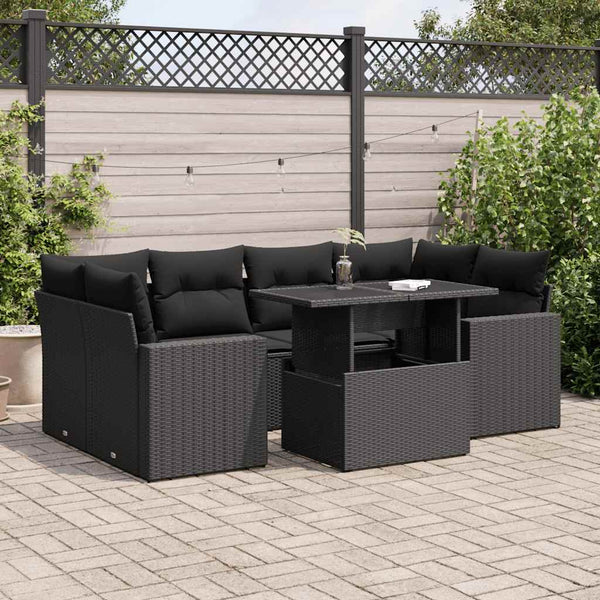 Sofasæt Til Haven 7 Dele Med Hynder Polyrattan