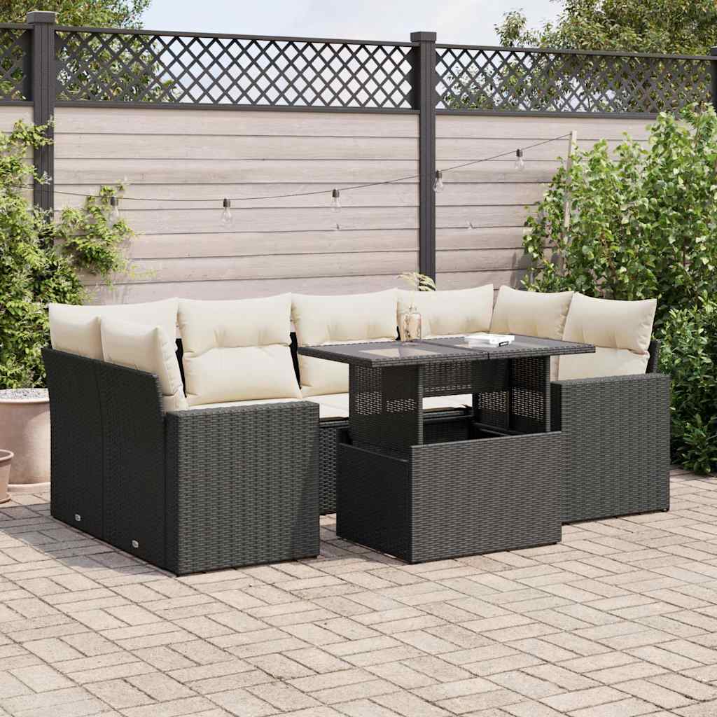 Sofasæt Til Haven 7 Dele Med Hynder Polyrattan