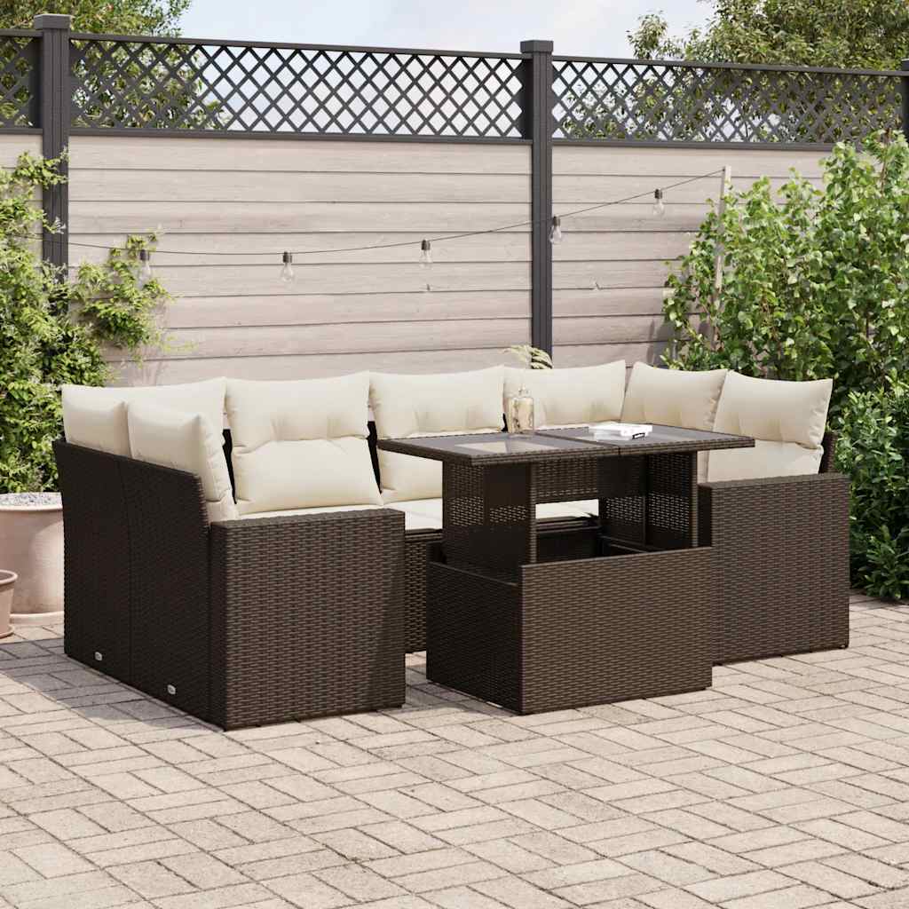 Sofasæt Til Haven 7 Dele Med Hynder Polyrattan