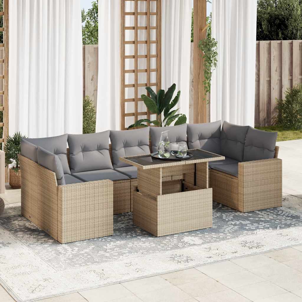 Sofasæt Til Haven 8 Dele Med Hynder Polyrattan