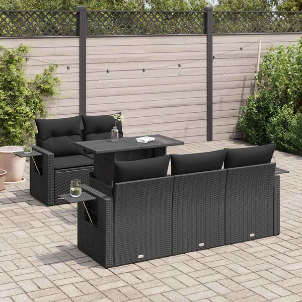 Sofasæt Til Haven 6 Dele Med Hynder Polyrattan