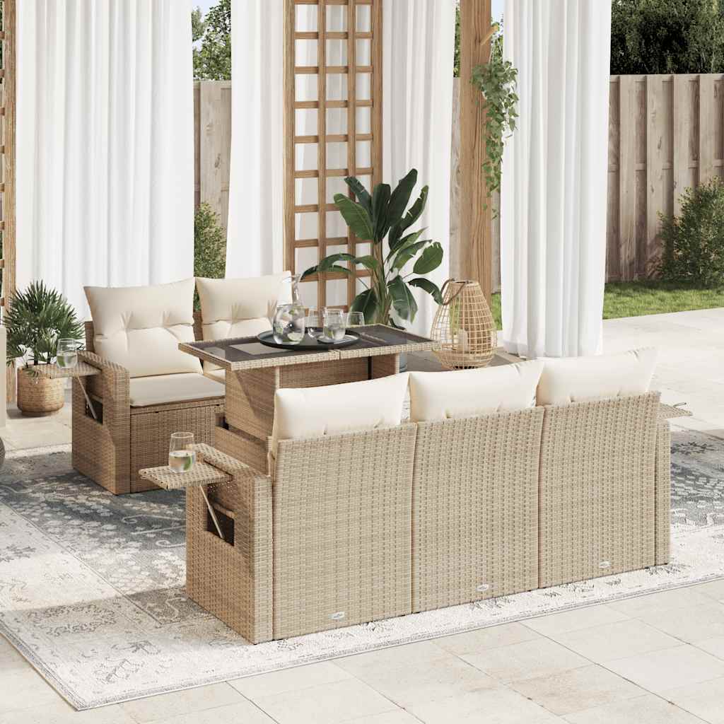 Sofasæt Til Haven 6 Dele Med Hynder Polyrattan
