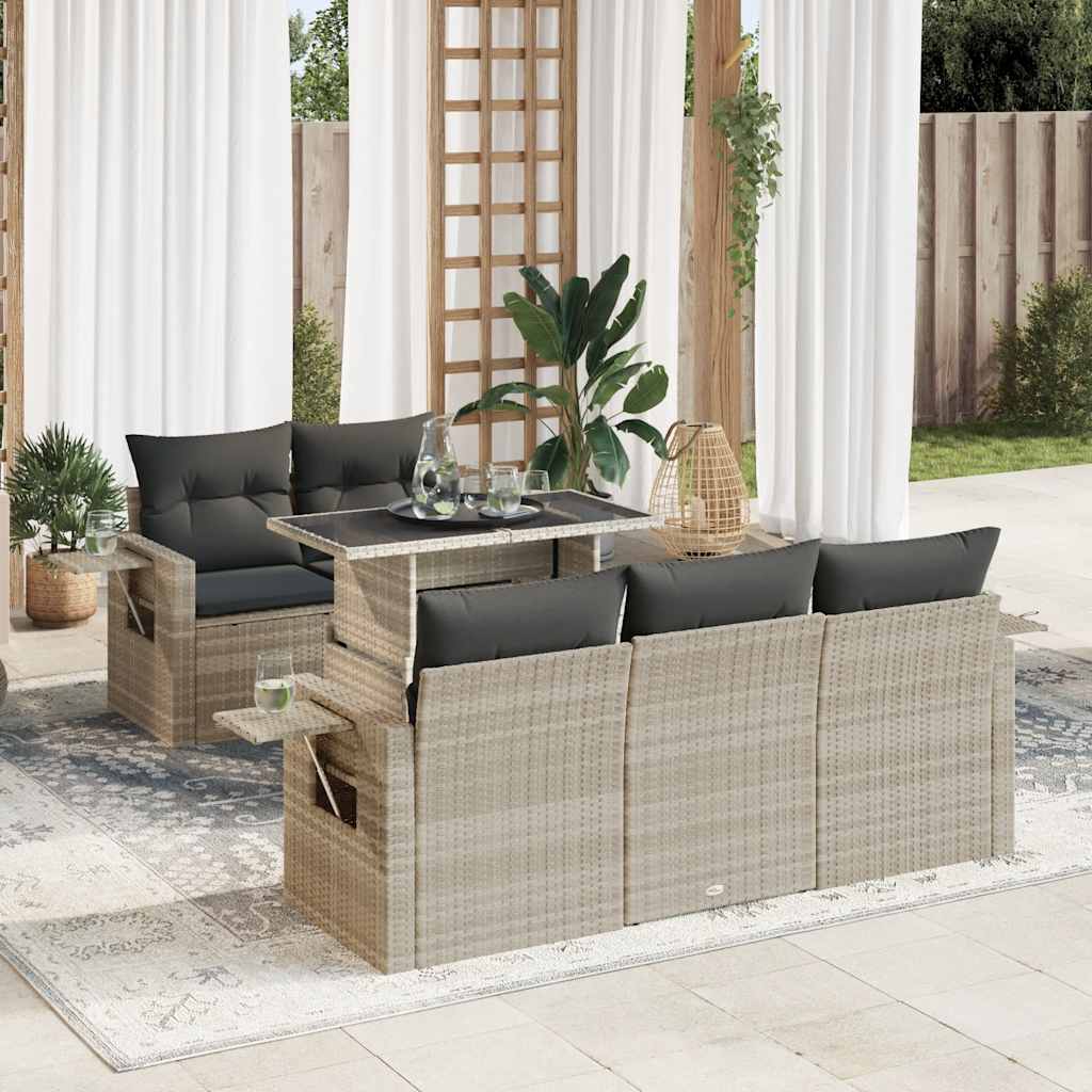 Sofasæt Til Haven 6 Dele Med Hynder Polyrattan