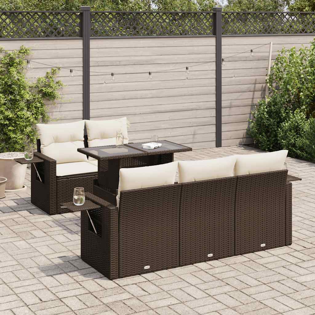 Sofasæt Til Haven 6 Dele Med Hynder Polyrattan
