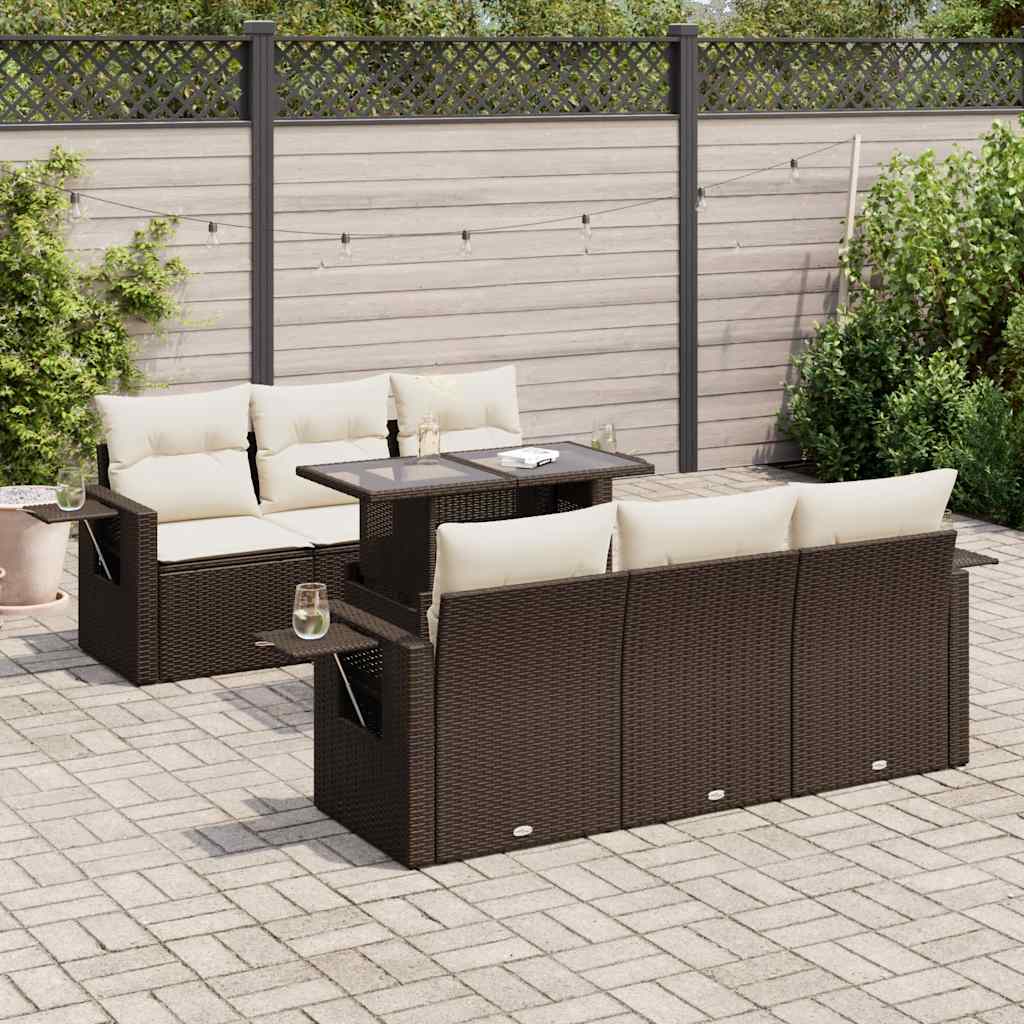 Sofasæt Til Haven 7 Dele Med Hynder Polyrattan