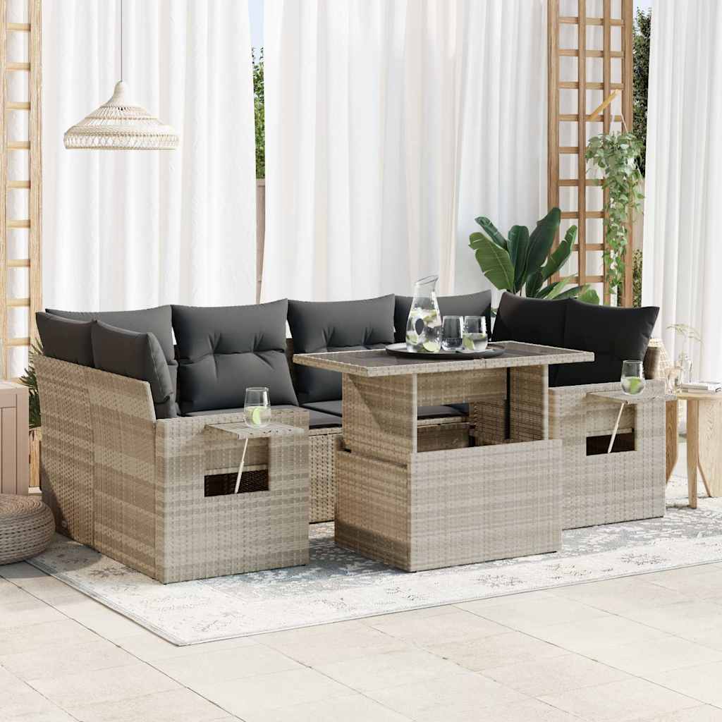 Sofasæt Til Haven 7 Dele Med Hynder Polyrattan