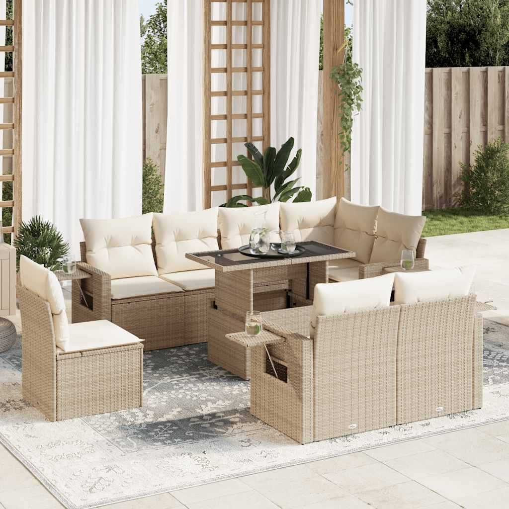 Sofasæt Til Haven 9 Dele Med Hynder Polyrattan