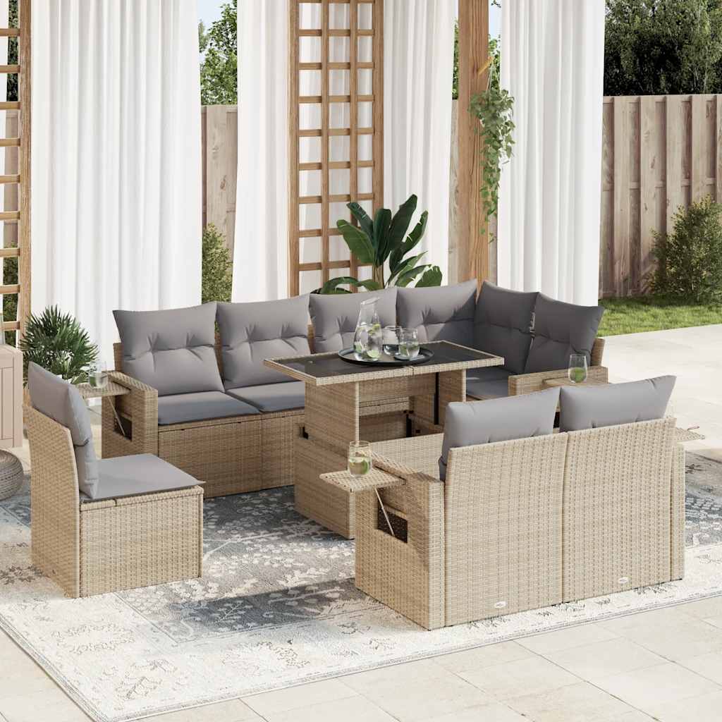 Sofasæt Til Haven 9 Dele Med Hynder Polyrattan