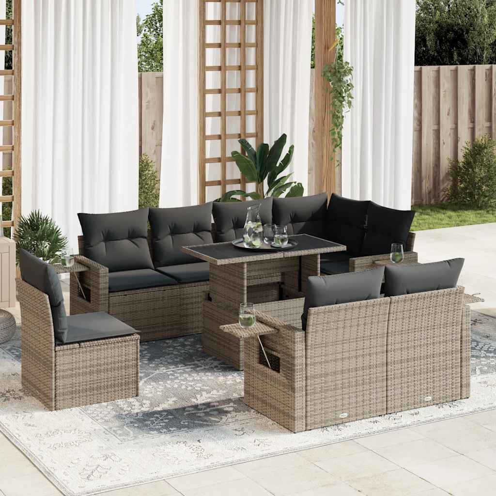 Sofasæt Til Haven 9 Dele Med Hynder Polyrattan