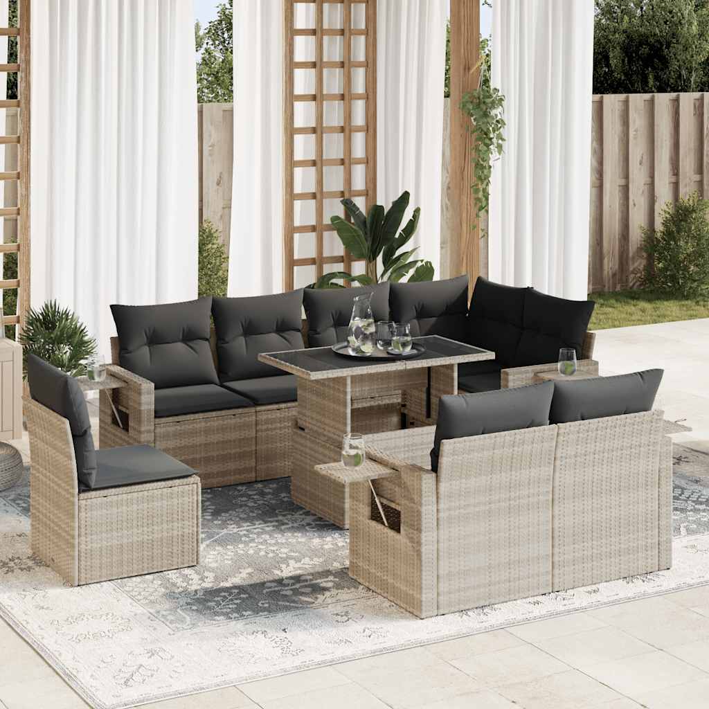 Sofasæt Til Haven 9 Dele Med Hynder Polyrattan