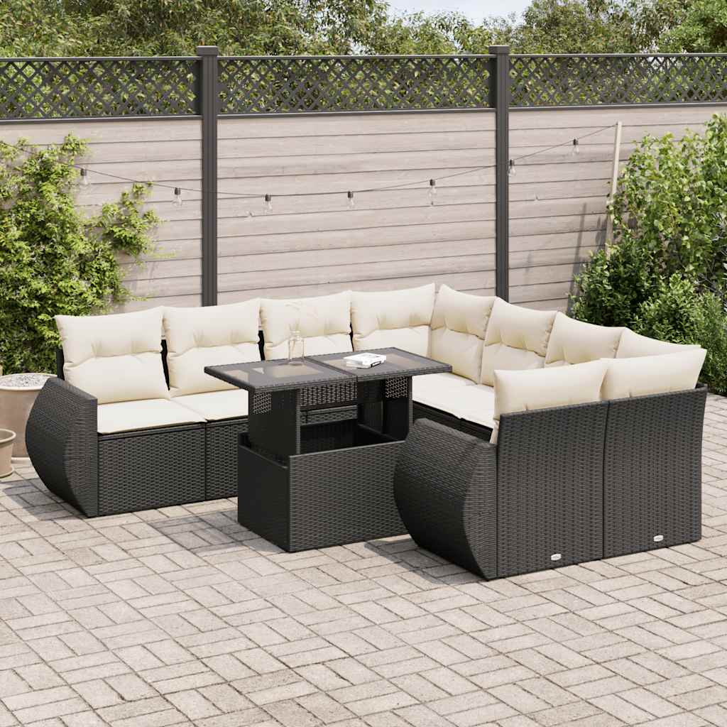 Sofasæt Til Haven 9 Dele Med Hynder Polyrattan Brun