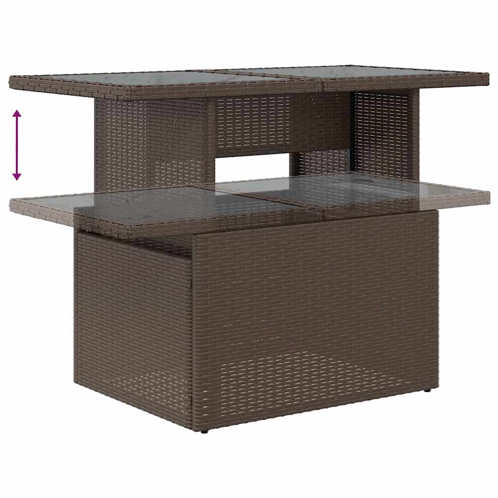 Sofasæt Til Haven 7 Dele Med Hynder Polyrattan Brun