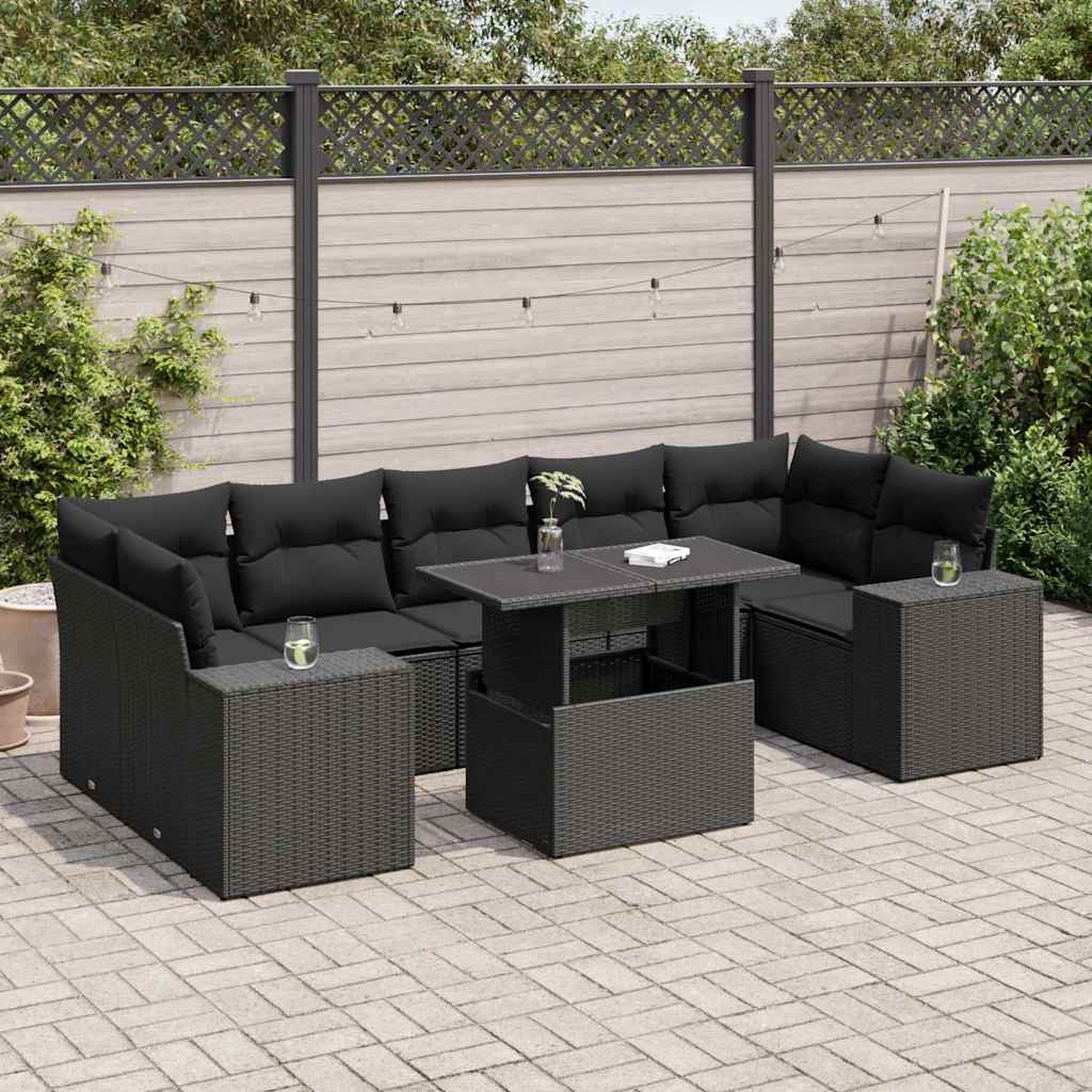 Sofasæt Til Haven 8 Dele Med Hynder Polyrattan Brun