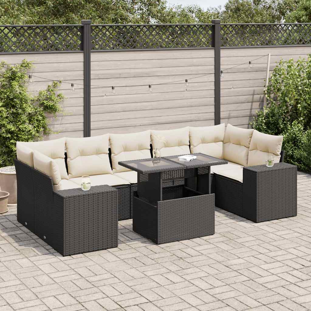 Sofasæt Til Haven 8 Dele Med Hynder Polyrattan Brun