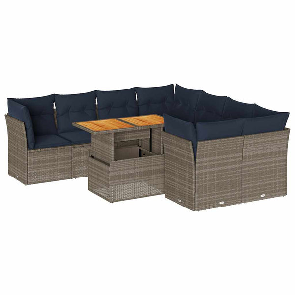Sofasæt Til Haven 9 Dele Med Hynder Polyrattan