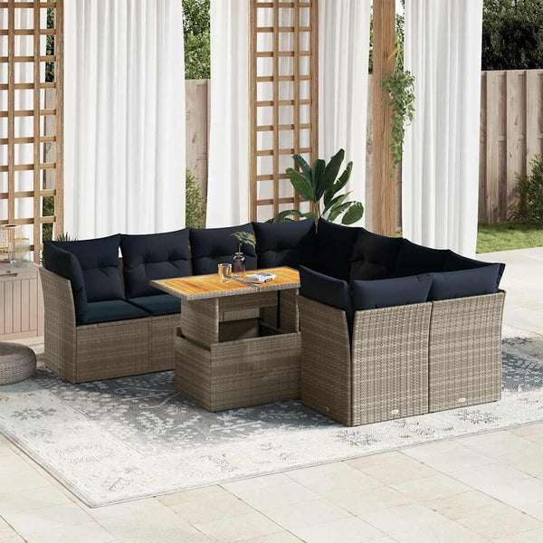 Sofasæt Til Haven 9 Dele Med Hynder Polyrattan