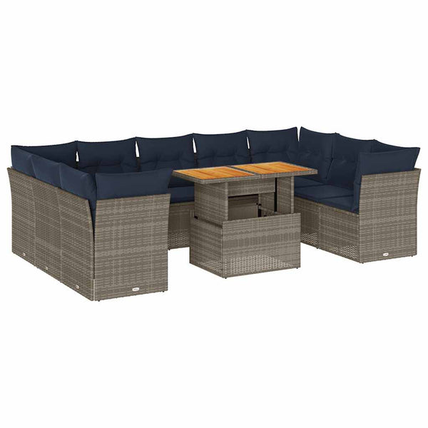 Sofasæt Til Haven 10 Dele Med Hynder Polyrattan
