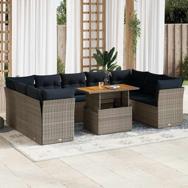 Sofasæt Til Haven 10 Dele Med Hynder Polyrattan