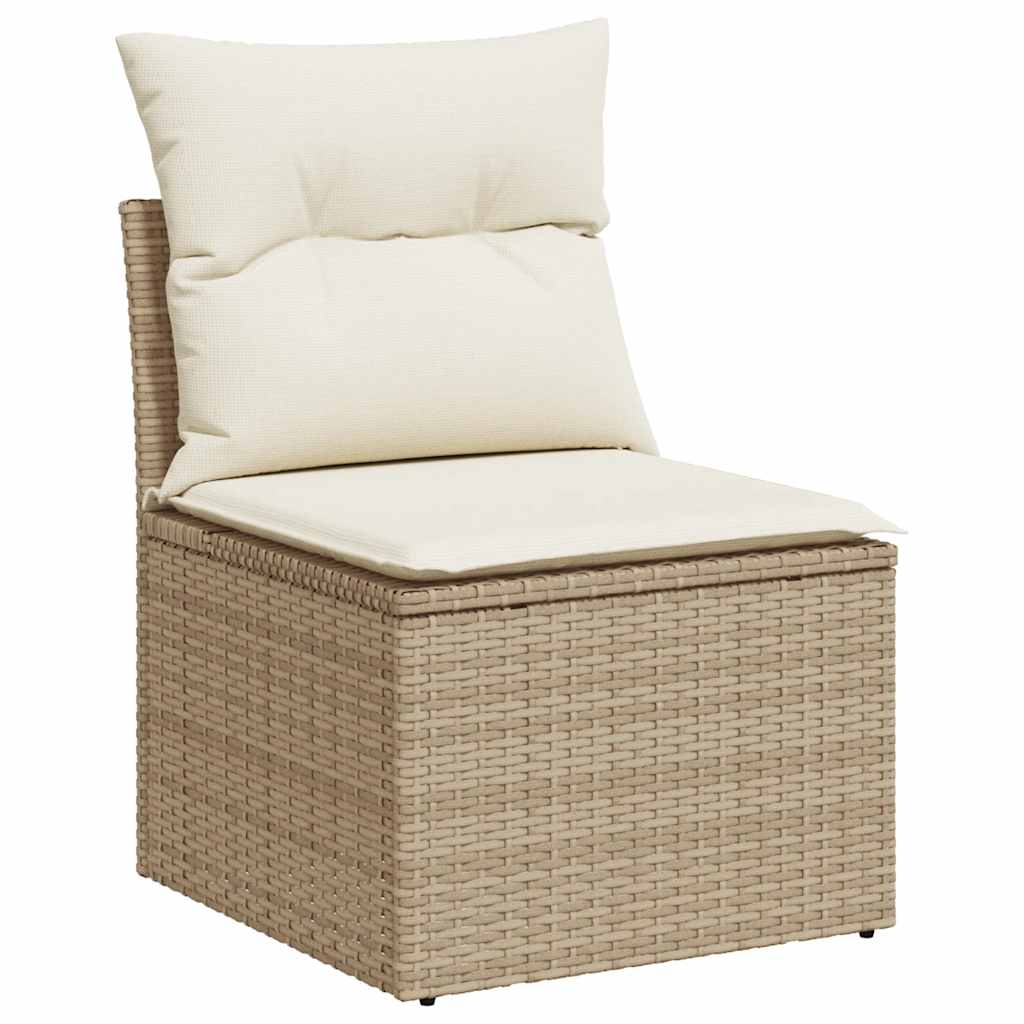Sofasæt Til Haven 10 Dele Med Hynder Polyrattan Akacietræ Beige