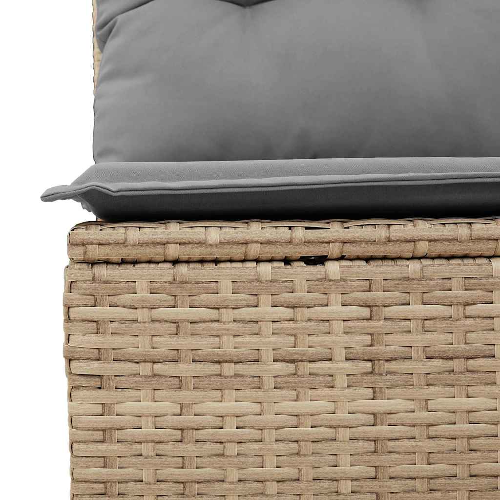 Sofasæt Til Haven 10 Dele Med Hynder Polyrattan Akacietræ Beige