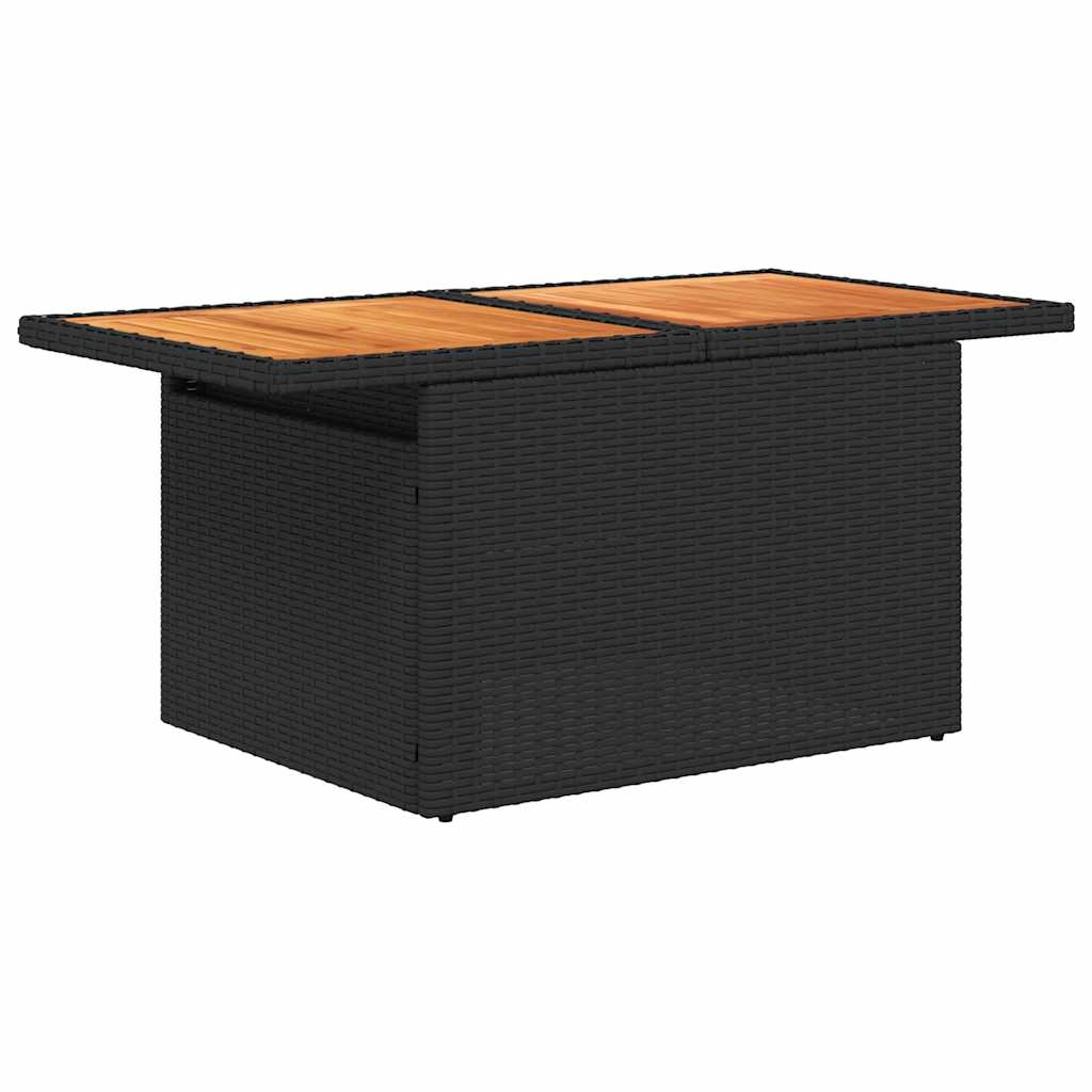 Sofasæt Til Haven 5 Dele Med Hynder Polyrattan Akacietræ Sort