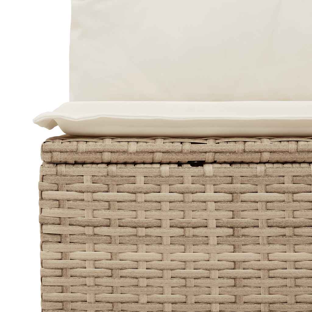 Sofasæt Til Haven 6 Dele Med Hynder Polyrattan Akacietræ Beige