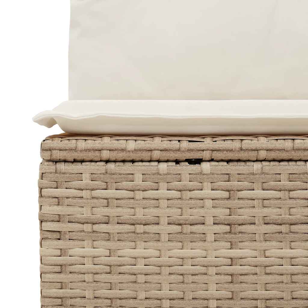 Sofasæt Til Haven 6 Dele Med Hynder Polyrattan Akacietræ Beige