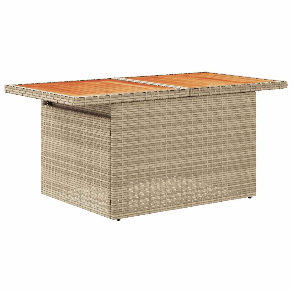 Sofasæt Til Haven 9 Dele Med Hynder Polyrattan Akacietræ Beige