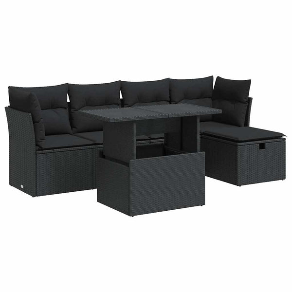 Sofasæt Til Haven 6 Dele Med Hynder Polyrattan