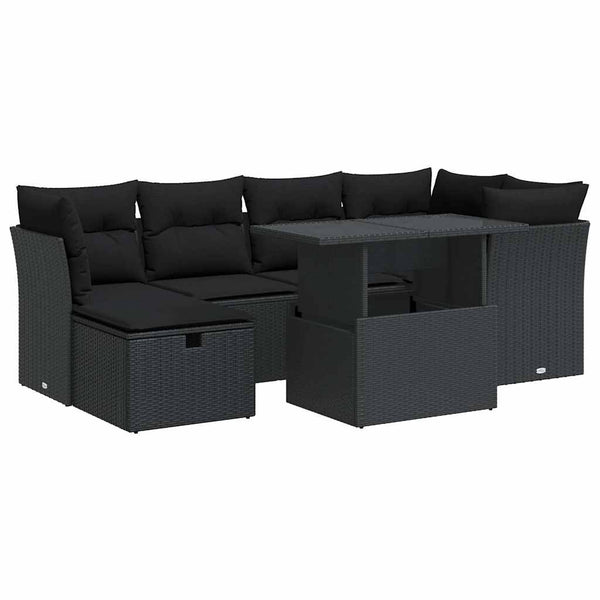 Sofasæt Til Haven 7 Dele Med Hynder Polyrattan