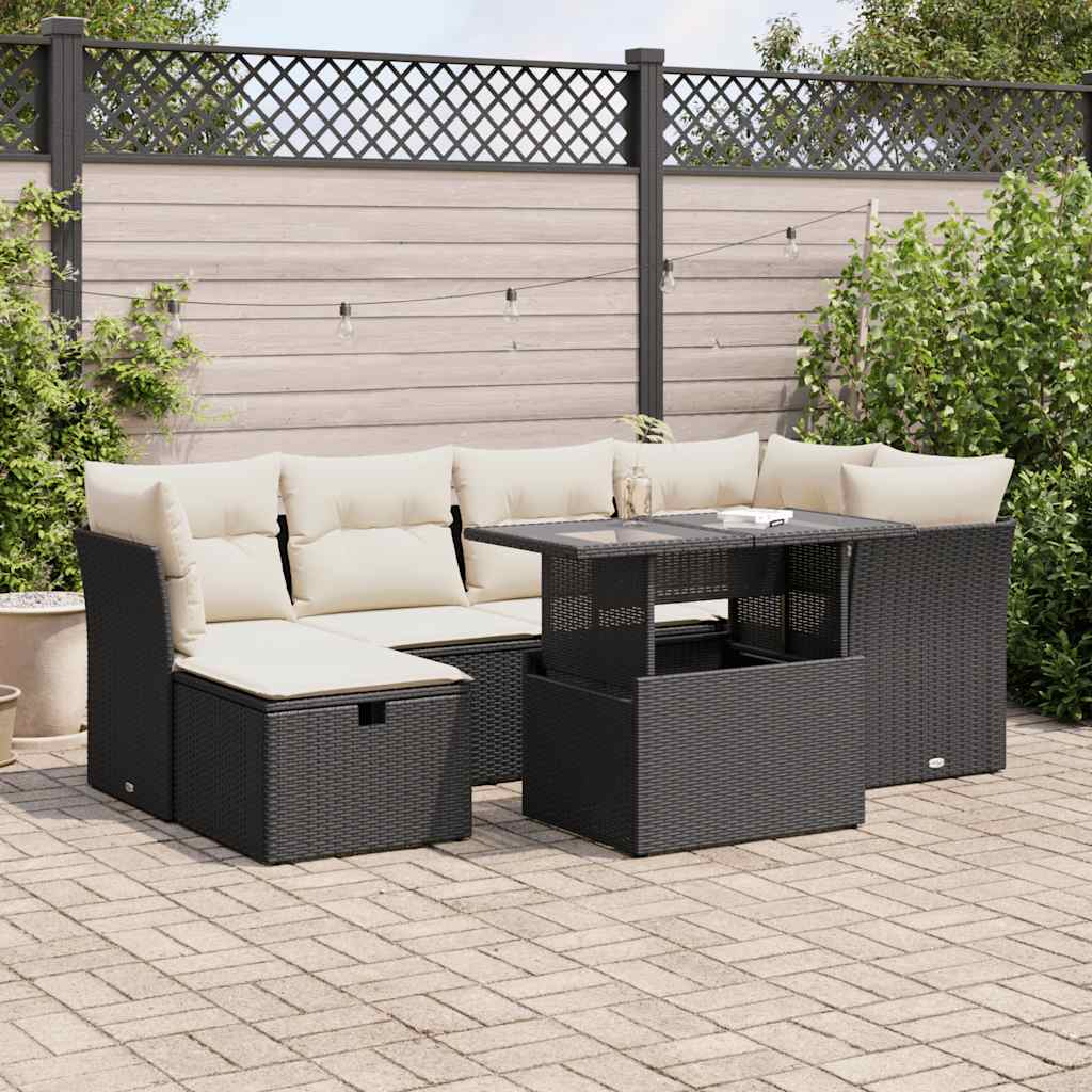 Sofasæt Til Haven 7 Dele Med Hynder Polyrattan