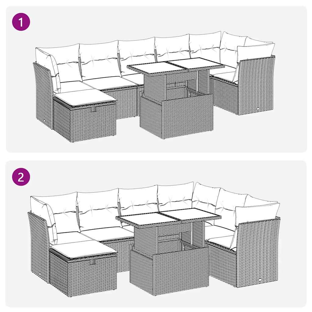 Sofasæt Til Haven 8 Dele Med Hynder Polyrattan