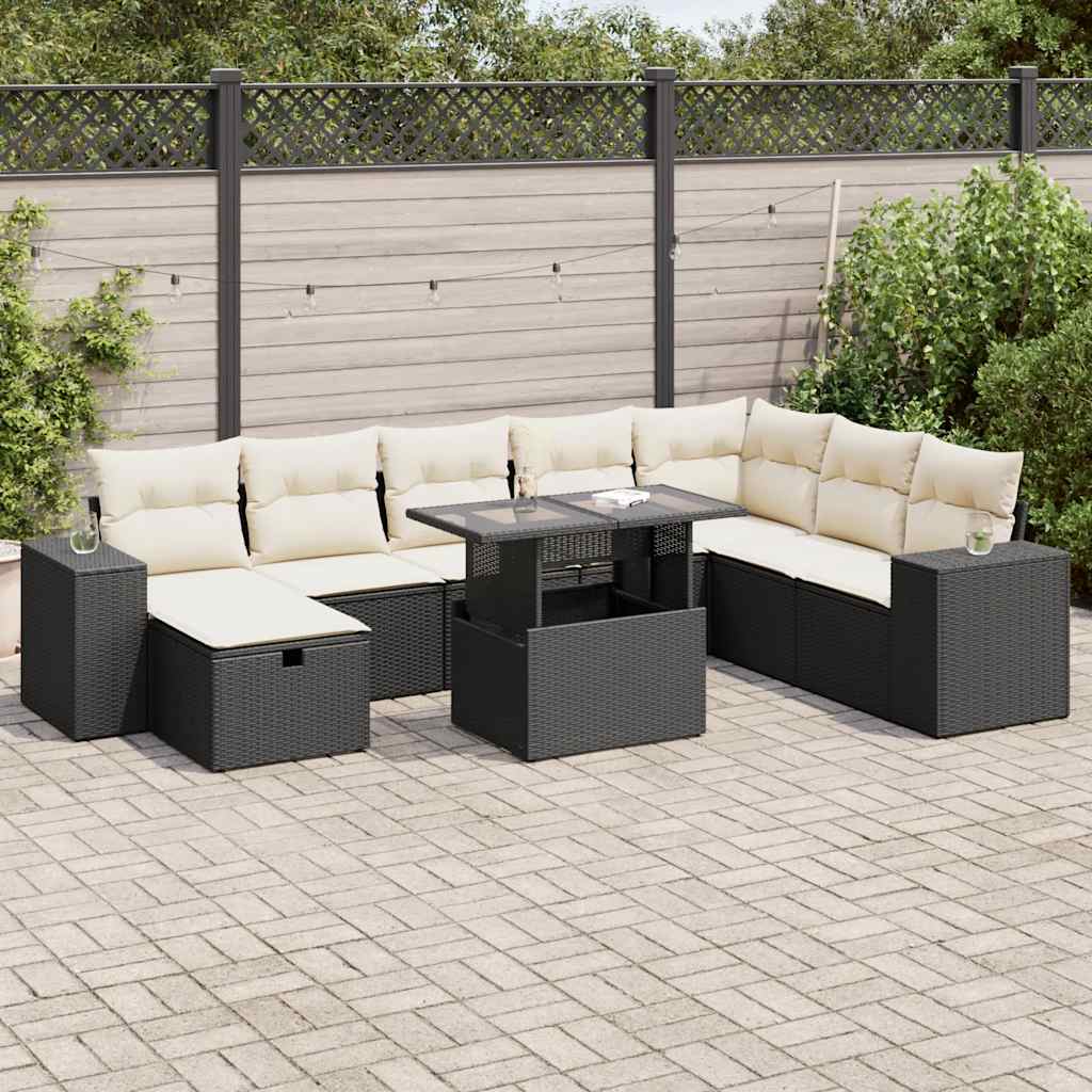 Sofasæt Til Haven 9 Dele Med Hynder Polyrattan Brun