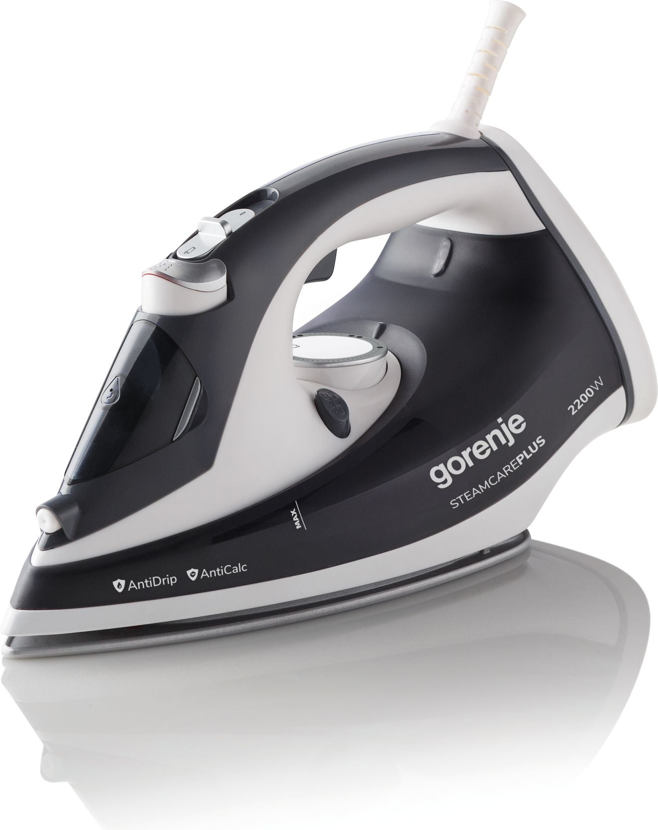 Gorenje STEAMCARE PLUS SIH2200DGT Dampstrygejern 2200W Sort Hvid