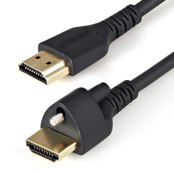 StarTech.com HDMI han -> HDMI han låsende 1 m Sort