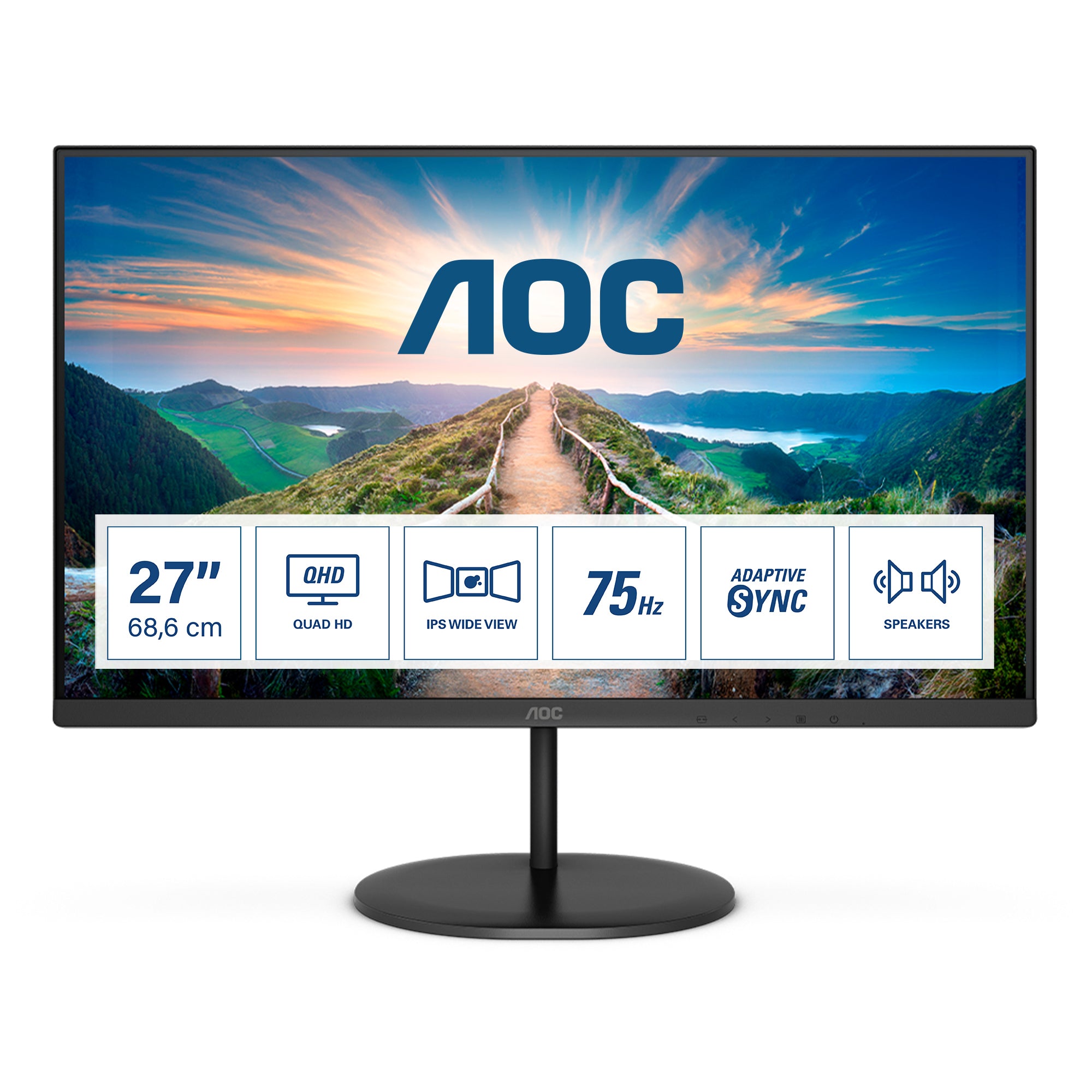 AOC Q27V4EA 27 2560 x 1440 (2K) HDMI DisplayPort 75Hz