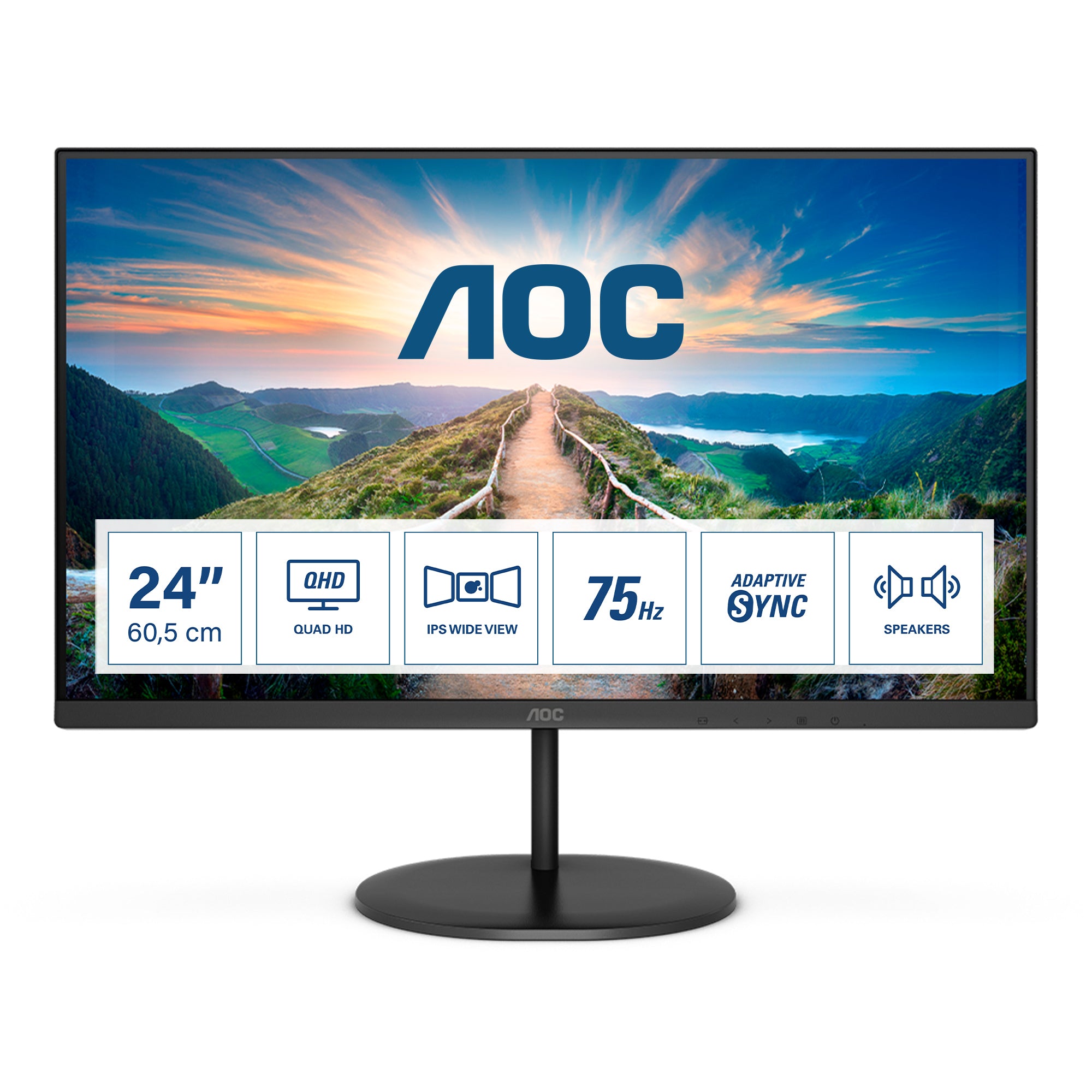 AOC Q24V4EA 24 2560 x 1440 (2K) HDMI DisplayPort 75Hz