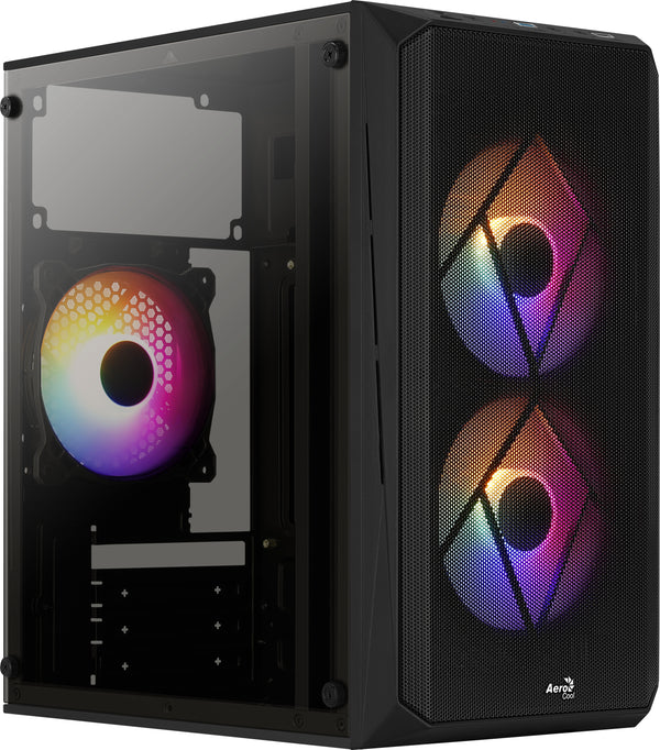 AeroCool CS-107-A-BK-v2 Tower Micro ATX Sort