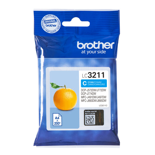 Brother LC 3211C Cyan 200 sider Blæk