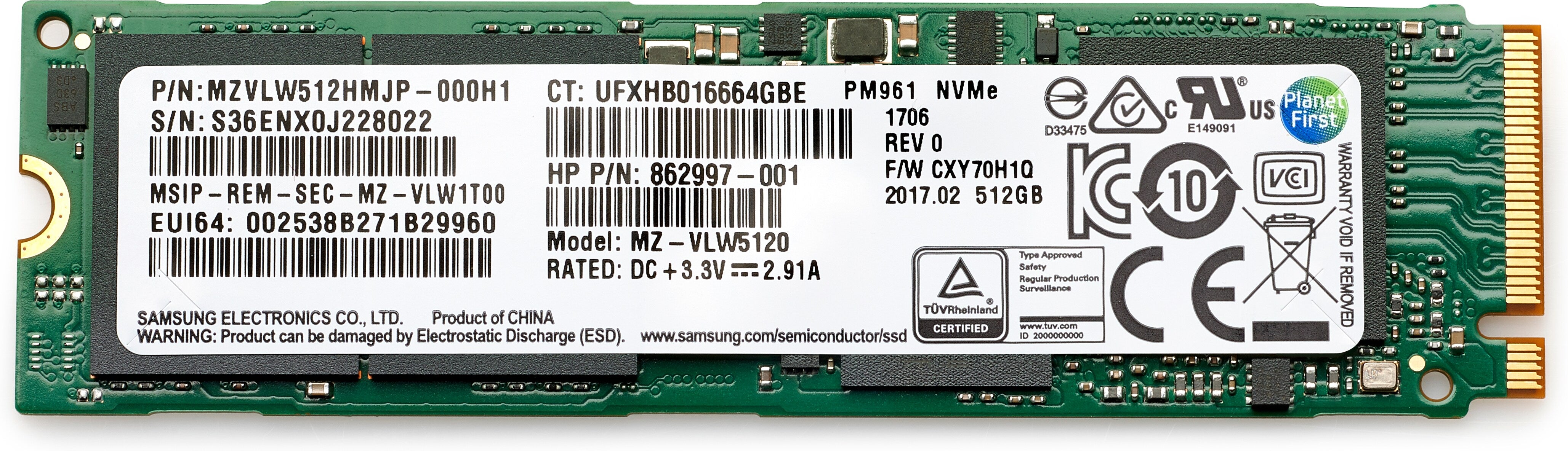 HP SSD 1TB M.2 PCI Express 4.0 x4 (NVMe)