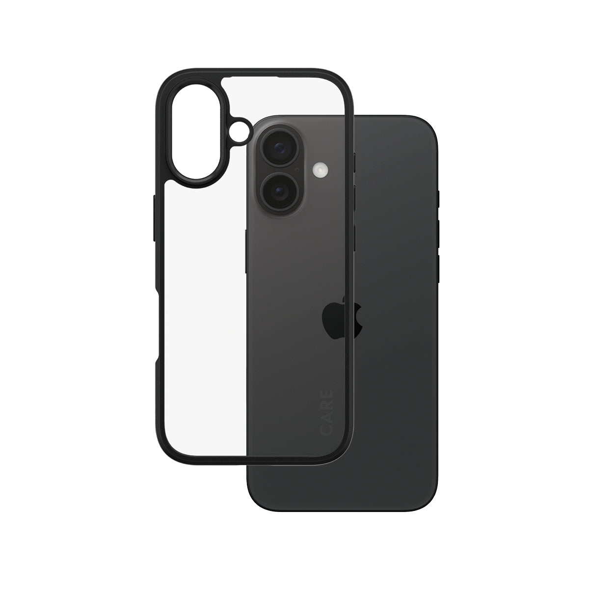 PanzerGlass CARE by Flagship Case Transparent Urban Combat w. Black Frame iPhone 16 Beskyttelsescover Transparent Apple iPhone 16