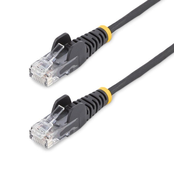 StarTech.com 2 m CAT6 Cable - Slim CAT6 Patch Cord - Black - Snagless RJ45 Connectors -   Cable - 28 AWG (N6PAT200CMBKS) CAT 6 2m Patchkabel Sort