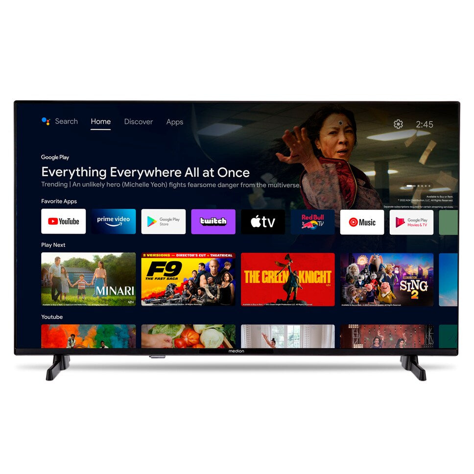 MEDION LIFE P14031 101,6 cm (40) Fuld HD Smart TV Wi-Fi Sort 250 cd/m²