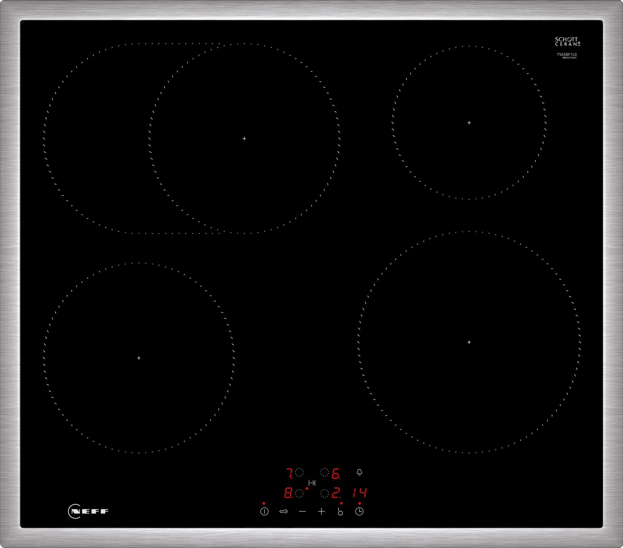 Neff T56SBF1L0 kogeplade Sort Indbygget 60 cm Zone induktionskogeplade 4 zone(s)